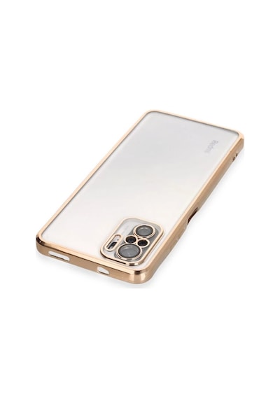 Xiaomi Redmi Note 10 Uyumlu Kılıf Lensli Silikon - Gold