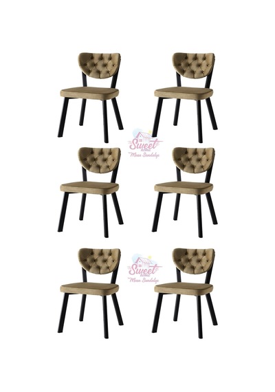 Simge Metal Sandalye Renkli Ayak 6 Lı Set Cafe,restaurant,mutfak,salon,yemek Odası Sandalyesi 001