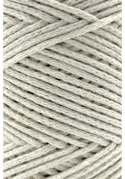 Premium Koton Pamuk Makrome İpi 2mm Cotton Zincir Makrome Çanta İpi Supla İpi Koton İp Doğal Beyaz