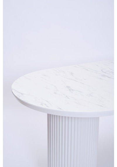 Bohem Boyalı Highgloss Mdf Yemek Masası 90 170 Beyaz Mermer Bohem Boyalı Highgloss Mdf Yemek Masası 90 170 Beyaz Mermer