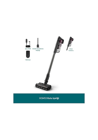 Philips XC6453/10 6000 Serisi Kablosuz Dikey Süpürge, Powercyclone 11 (Outlet)