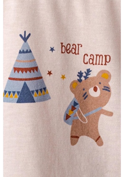 Dear_Enika Andywawa Bear Camp Erkek Bebek Mavi Tshirt Ac21081