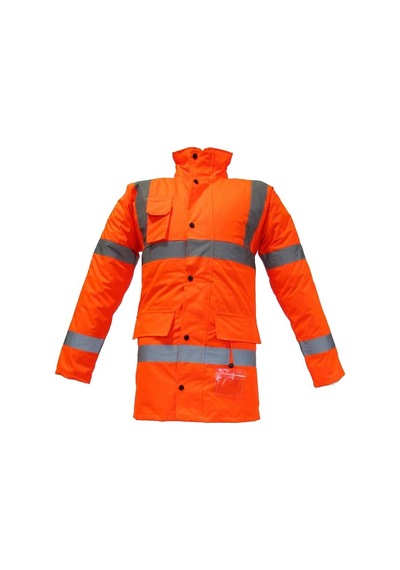 Junıor Jn1012/p Waterproof Polarlı Fosforlu Oxford Parka Turuncu L Beden Turuncu