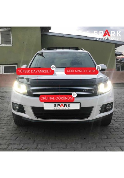 Volkswagen Tiguan 2012-2015 Yıl Aralığı Uyumlu Kaput Rüzgarlığı 3mm Siyah