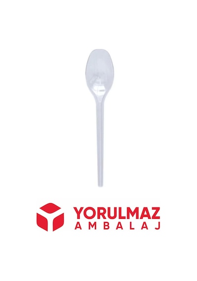 Kullan At Küçük Plastik Süp Kaşık 100 Lü Şeffaf