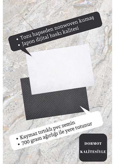 Rugmood Modern Dijital Baskı Paspas - Hi, Bye Kedi - Kapı Önü Paspası 70x45cm Kahverengi
