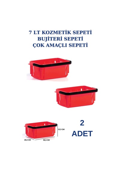 2 adet 7 Litre Kozmetik Sepeti Bijuteri Sepeti Kırtasiye Sepeti K
