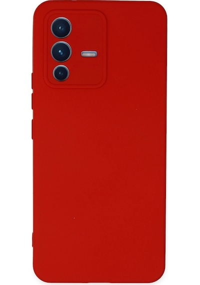 Cosmotex Newface Vivo V23 5g Kılıf Nano İçi Kadife Silikon - Kırmızı
