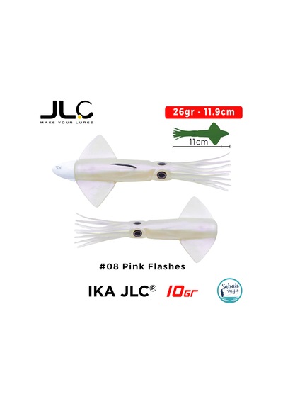 Jlc Ika 10 Combo Set 26gr 11.9cm 08 Pink Flashes 2+1 Silikon Kalamar