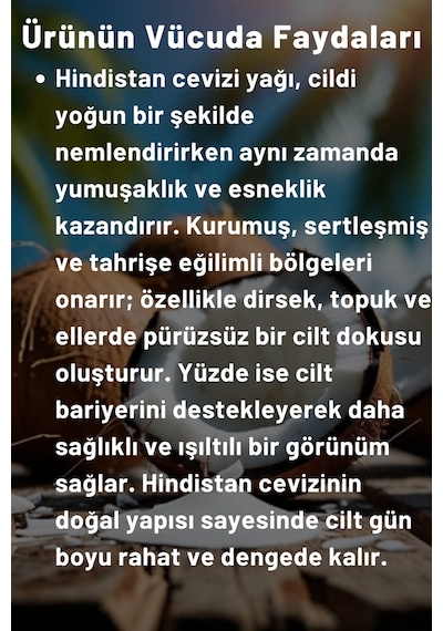 Naturix Hindistan Cevizi Özlü Nemlendirici ve Onarıcı El Yüz ve Vücut Bakım Losyonu 250 ML