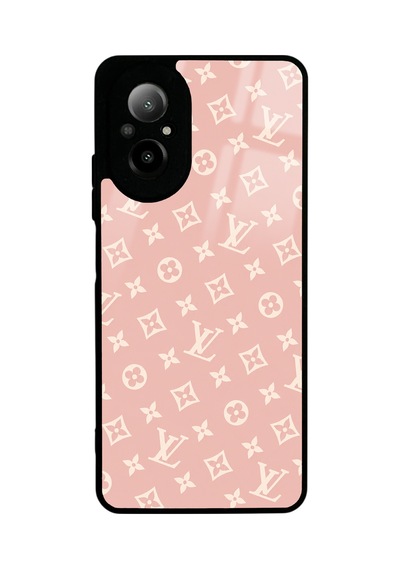 Realme 12 Lite Pink Lv Tasarımlı Glossy Telefon Kılıfı Pembe