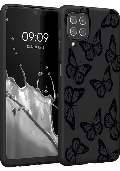 Samsung Galaxy A22 İle Uyumlu Premier Kalite Özel Üretim Baskılı Silikon Telefon Kılıfı Bc 4 Siyah
