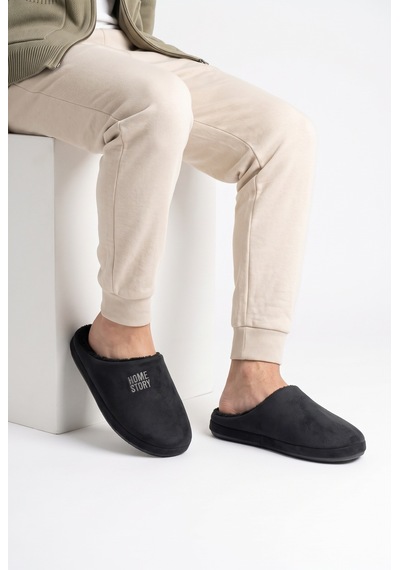 N Moda Pofuduk Ev Terliği Erkek Kadın Için Ses Yapmaz Taban Içi Kürklü Yıkanabilir Misafir Terliği Siyah N Moda Pofuduk Ev Terliği Erkek Kadın Için Ses Yapmaz Taban Içi Kürklü Yıkanabilir Misafir Terliği Siyah