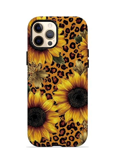 Velvoria Valestra Ay Çiçekli Leopar Apple iPhone Uyumlu 12 Pro Max Darbe Korumalı Kılıf Valestra Select - Ay Çiçekli Leopar