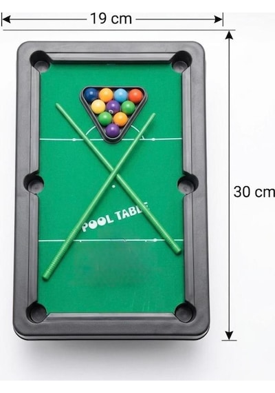 Mini Pool Bilardo Seti - 30 Cm Bilardo Masası Seti Eğitici Ve Eğlenceli Taşınabilir Masaüstü Oyunu