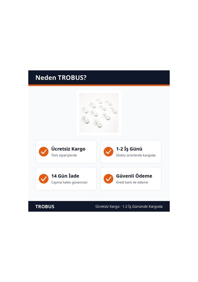 Trobus Vantuzlu Öpücük Askı Büyük Boy 4 Cm 10'lu