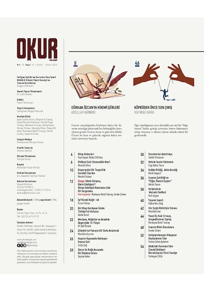 Okur Kitap Dergisi 51.sayı Eylül-ekim 2026