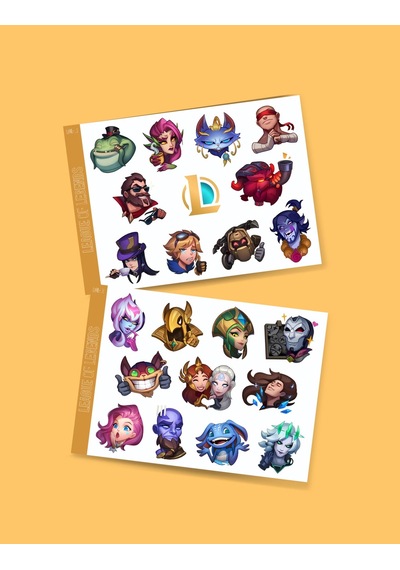Lol -ııı-ıv League Of Legends - İcons - Lol Sticker Set 2 ' Li - Oyun Sticker - Telefon Süsleme - Laptop Çıkartmaları