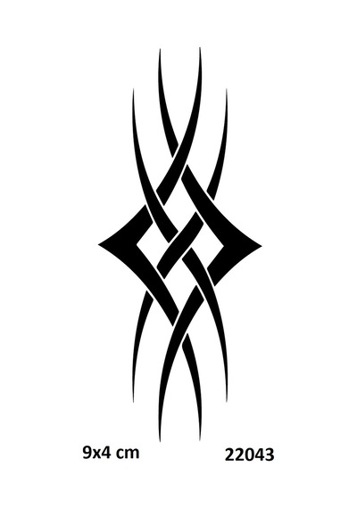 Airbrush Tattoo Tribal Geçişler Yapışkanlı Stencil Süsleme Ve Boyama Kalıbı