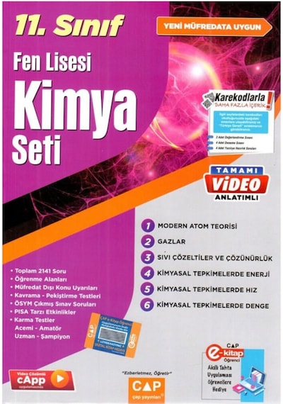 Çap Yayınları  11.Sınıf Fen Lisesi Kimya Seti