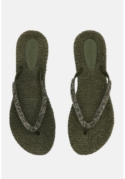 Army Cherful03g - Yeşil Taşlı Parmak Arası Terlik-14279
