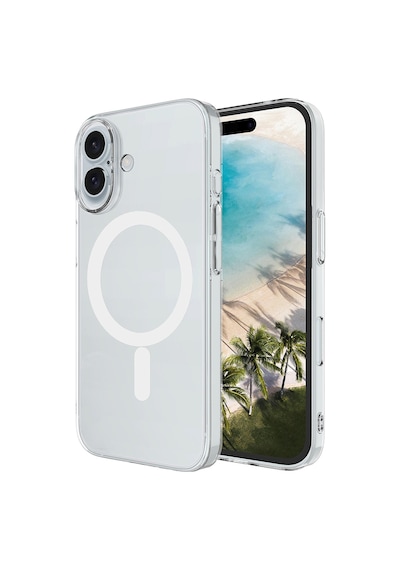 Nourthkiingdom Apple Uyumlu iPhone 17 Kılıf Zore M-safe Şarj Özellikli Şeffaf Kamera Çerçeveli Porto Kapak - Şeffaf Şeffaf
