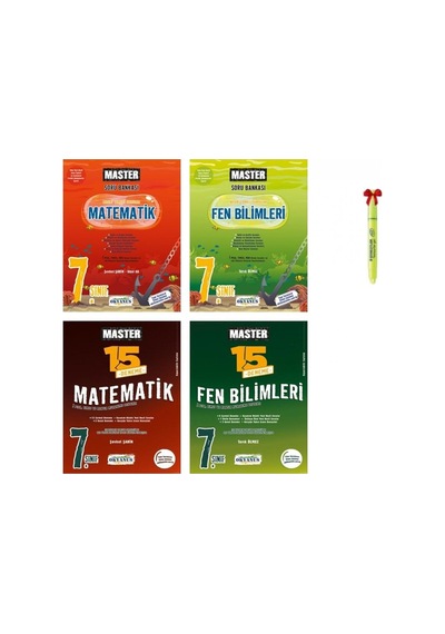 7.Sınıf Master Mat Fen Soru Bankası Ve Master Mat Fen 15 Deneme