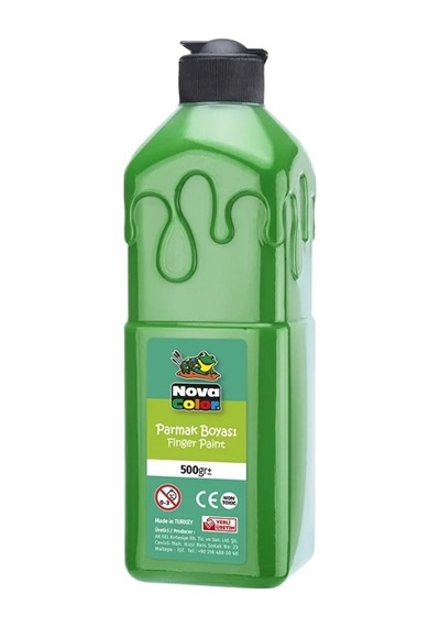 Yeşil Parmak Boyası Nova Color 500 Ml - Kolay Silinebilir Yeşil