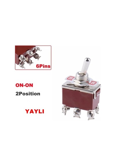 Mr-158a Toggle Swıtch Büyük Boy On- On 6 Bacaklı Vidalı Tek Tarafa Yaylı