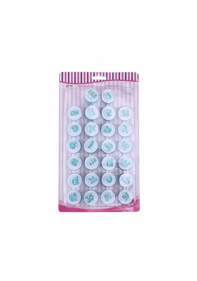 Epinox Profesyonel Basmalı Kalıp & Kopat Küçük Harf Kkp-26 Beyaz - Mavi