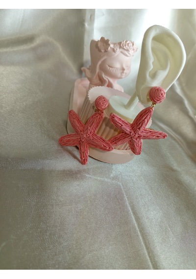 Pembe Deniz Yıldızı Küpe