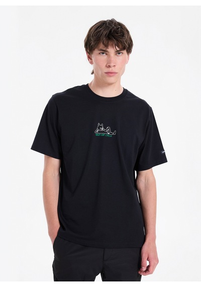 Jack & Jones Siyah Erkek %100 Pamuk T-shirt 12307700 Jorfocus Tee Ss Crew Bss26