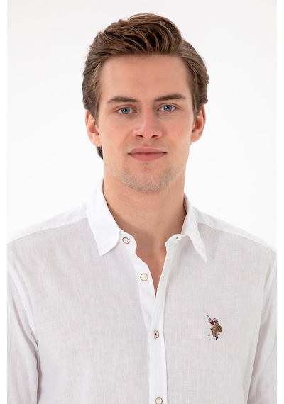 U.S. Polo Assn. Us. Polo Assn. Erkek Gömlek 50297868-vr013 Beyaz