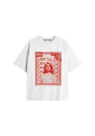 Kalic Studio Lana Del Rey Oversize T-shirt Kod32 Beyaz-32