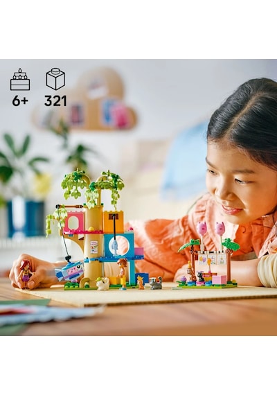 LEGO® Friends Kedi Doğum Günü Partisi ve Ağaç Ev 42666 - 6 Yaş ve Üzeri Çocuklar için Yaratıcı Oyuncak Yapım Seti (321 Parça)