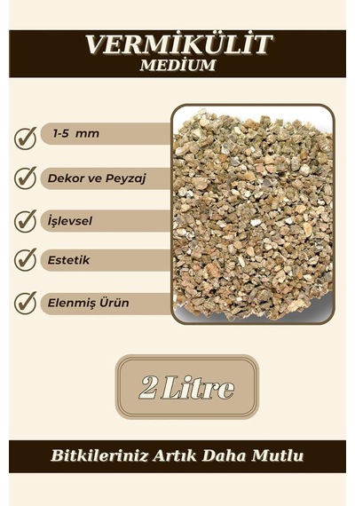 Vermikülit - Bitki Kök Gelişimini Destekleyen Çimlendirme Ve Köklenme İçin - 2 Litre Diğer