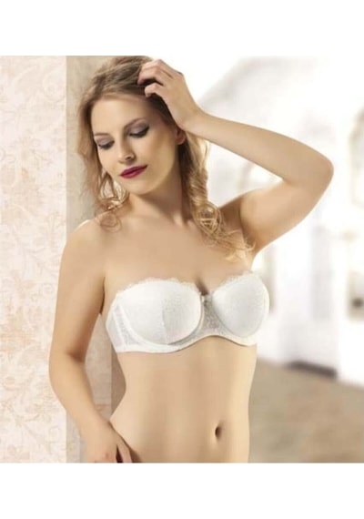 Bella Donna Straplez Dantelli Balenli Toparlayıcı Sütyen
