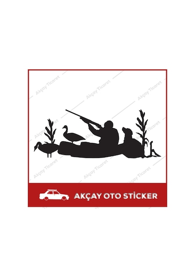 Avcı Sticker Av Oto Sticker Araba Sticker Araç Sticker Arma