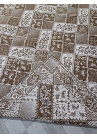 Savan Dokuma Halı Örtüsü 6m² 200 300cm Kale Kahve2 Kahverengi