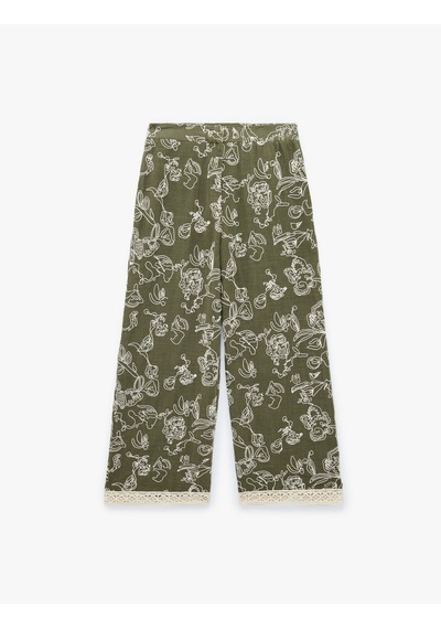 Koton Pamuklu Cepli Nakış İşlemeli Dantel Detaylı Kısa Düz Paça Culotte Pantolon Haki 6sak40198uw Koton Pamuklu Cepli Nakış İşlemeli Dantel Detaylı Kısa Düz Paça Culotte Pantolon Haki 6sak40198uw