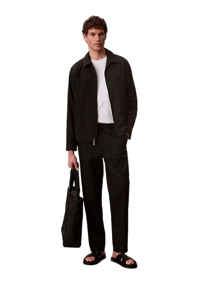Calvin Klein Lv04lf424g Ls Seersucker Blouson Erkek Ceket Siyah