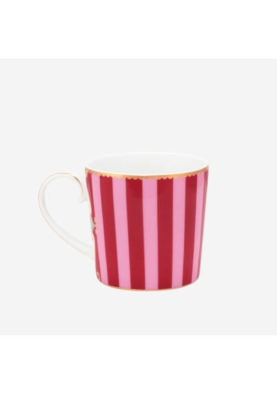 Kırmızı Pembe Porselen Kupa 150 Ml