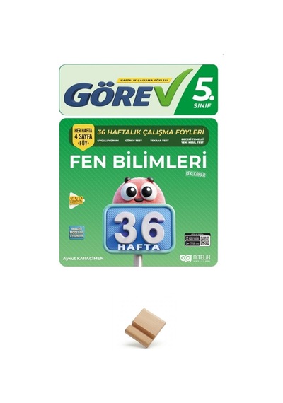 Nitelik 5. Sınıf Görev Fen Bilimleri 36 Haftalık Çalışma Föyleri + Telefon Standı