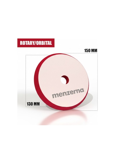 Menzerna Rotary Ve Orbital Uyumlu Kalın Pasta Süngeri 130/150mm - Kırmızı Çizik Giderici Ped