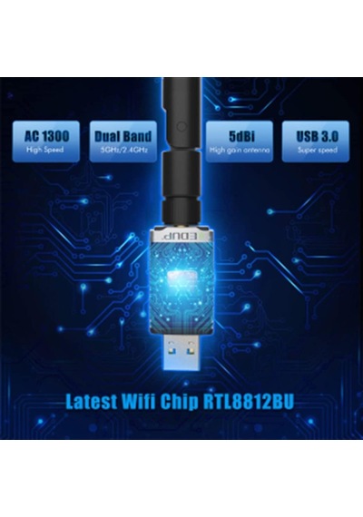 Lexroo Livx Usb Wifi Pro Sinyal Yakınlaştırıcı Güçlendirici Adaptör Kart 1300 Mbps Ep-ac1686