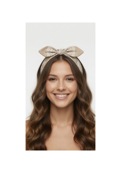 Mollycrush Unisex Bej Şal Desenli Bandana Günlük Saç Aksesuarı, Boyunluk Ve Outdoor Fular Bej