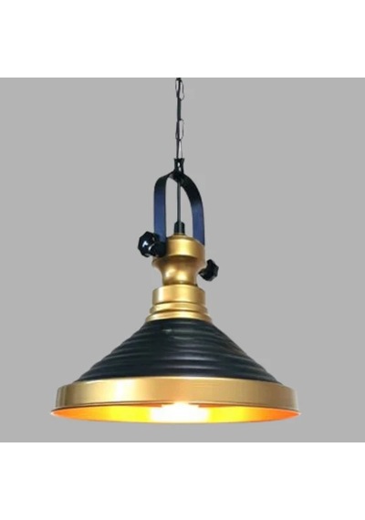 Teresa Vintage Tasarım Altın Çerçeveli Tekli Sarkıt Avize Ra-avz- 8924-49-35 Siyah