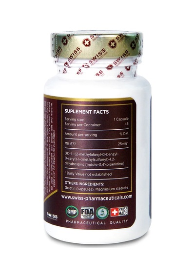 Swiss Ibutamoren Mk677 25 MG 45 Kapsül
