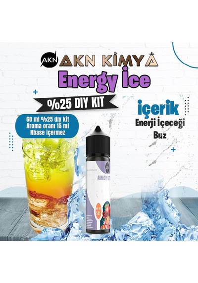 Energy Ice Yoğun Dıy Kit Enerji Içeceği Buz Gıda Aroması %25 Oranda Aroma İçerir Hazır Değildir 60 Ml