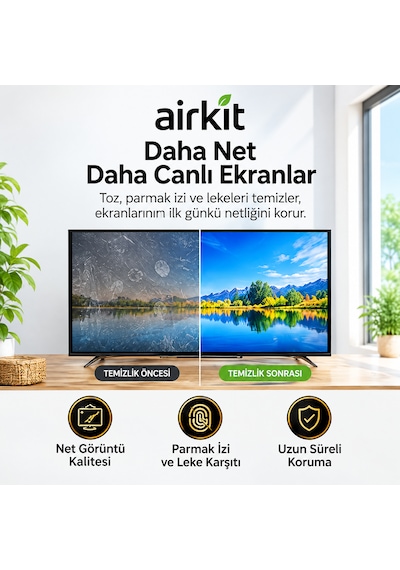 Ekran Temizleme Spreyi Seti 250ml Mikrofiber Bez Televizyon, Bilgisayar, Telefon, Gözlük Temizleme